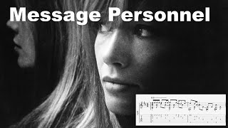 Françoise Hardy  Message Personnel  Solo Fingerstyle Guitar [upl. by Klemperer569]