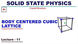 Body Centred Cubic Lattice  Crystal Structure [upl. by Aicital]