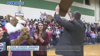 River Oaks Middle School receives the News 2 Cool School award [upl. by Suiramad]