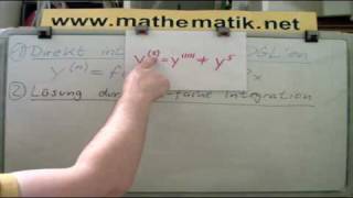 Differentialgleichungen  Direkt integrierbare  Lösung durch nfache Integration [upl. by Jovita]