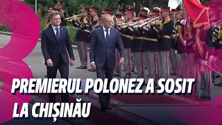 Știri Premierul polonez a sosit la Chișinău Termenul „Transnistria” interzis 04092024 [upl. by Aihseuqram597]