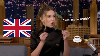 millie bobby brown being british for 5 minutes and 7 seconds [upl. by Francie]