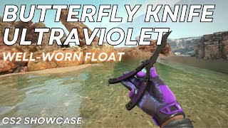 Butterfly Knife Ultraviolet WellWorn  CS2 Skin Showcase 1146 [upl. by Mixam871]