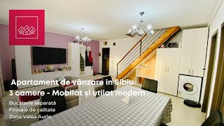 Apartament de vanzare in Sibiu  3 camere  Valea Aurie [upl. by Aruasi]