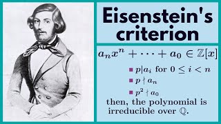 Abstract Algebra  Eisensteins criterion [upl. by Opalina]