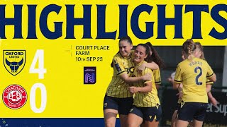 Oxford United Women 40 Chatham Town Women highlights [upl. by Fransisco]