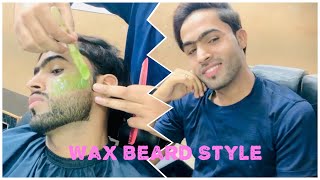 WAX beard style 2025waxing wax viralvideo foryou [upl. by Nonnahc]