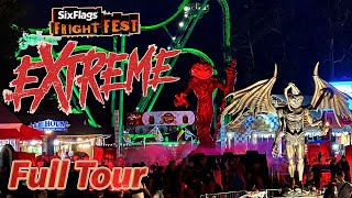 Tour amp Guide  2024 FrightFest Extreme at Six Flags Great Adventure [upl. by Assirehs505]