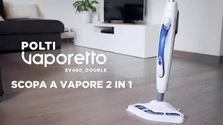 Polti Vaporetto SV460Double scopa a vapore con pulitore a vapore portatile [upl. by Isaacs]