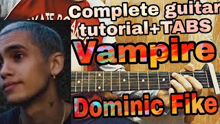 Dominic Fike  VampireTABScomplete guitar tutorial solofingerpicking [upl. by Jarita176]