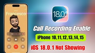 call recording in iphone ios 1801  how to use call recording in ios 1801 update iPhone 111213 [upl. by Yasmeen]