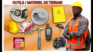 QUELS SONT LES OUTILS ETOU MATERIEL DE TERRAIN DUN GEOSCIENTIFIQUE GEOLOGUE [upl. by Tati]