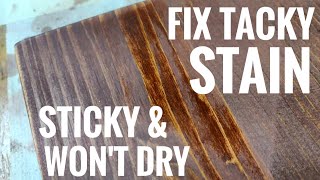 FIX Tacky Stain  Applied Too Much  Waited Too Long  Stain Too Light  Common Beginner Problems [upl. by Hedwiga]