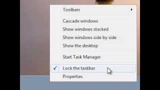 lock the taskbar [upl. by Conard864]