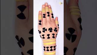 Tip amp Cello Tape Mehndi Design mehndi foryou short veido [upl. by Ylluz]