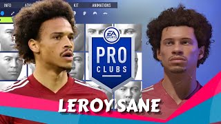 FIFA 22 Leroy Sane Pro Clubs Creation [upl. by Fife]