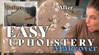 Upholstering This Reclaimed Headboard  Easy Bedroom DIY  Furniture Flip [upl. by Horodko286]