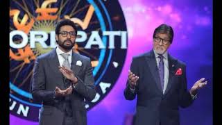 Abhishek Bachchan host KBC 9 Amitabh Bachchan as a guest Kaun Banega Crorepati 9 [upl. by Shewmaker]