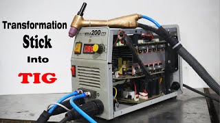 Amazing  Transformation of ArcStick welding Machine into TIG welding machine Hybrid welder 👨‍🏭 [upl. by Ortensia]