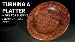 Turning a Platter  Woodturning Demo [upl. by Svend926]