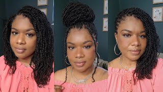 MINI TWISTS WITH HUMAN HAIR  YWIGS  Natural Texture Spring Twist [upl. by Broderick]