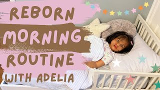 REALISTIC Morning Routine with Reborn Toddler Adelia reborn rebornroleplay dolls [upl. by Nujra734]