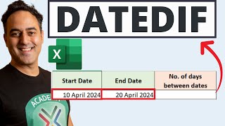 Get the Number of Days Between Dates in Microsoft Excel [upl. by Villada]