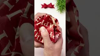 How To Wrap A Gift  Cylinder Shape  DIY Wrapping Gift diy christmascrafts shorts [upl. by Ahsimac847]