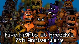 FNaF SFM Five Nights at Freddys 7th Anniversary Collab BUILT IN THE 80s [upl. by Nnalatsyrc837]