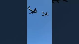 USAF KC135 and a C17 perform a low pass over Miami Beach aviation military shorts [upl. by Chuu676]