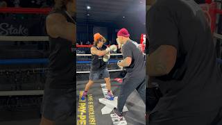 Whindersson Nunes hits the pads at the open workout ahead of fighting My Mate Nate 🥊🇧🇷 [upl. by Orvah]