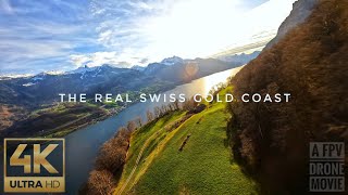 FpV Drone Footage  Feeling like a Mountain Jackdaw  The real swiss Gold Coast  Swiss Lake Walen [upl. by Flowers]