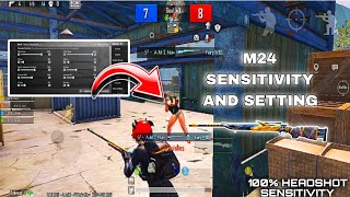 😍 M24 Sensitivity In Tdm ✔️  Bgmi Best M24 Headshot Sensitivity  Settings Control Code 2024 ✅ 😍 [upl. by Niarb]