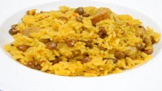 Como hacer Arroz con Gandules al estilo Campo con masitas de cerdo [upl. by Gelhar467]