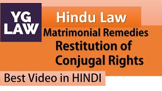 Restitution of Conjugal Rights  Family Law [upl. by Lief]