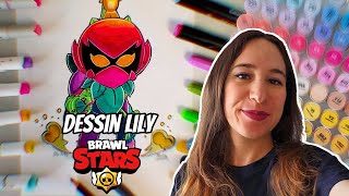 TUTO DESSIN  Brawl Stars  Comment dessiner Lily le nouveau brawler carnivore [upl. by Yarised]