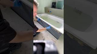 Badewanne verkleiden shorts shortvideo work foryou diy construction baustelle [upl. by Noral]