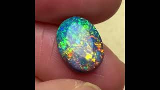 Floral Garden Australian Black Opal opal gemstone blackopal [upl. by Diego441]