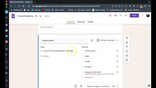 Multiple Choice Likert Scale in Row using Google Form [upl. by Alanson]