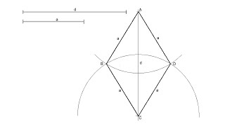 How to draw a rhombus given its side and one of its diagonals [upl. by Joacimah]