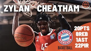 Zylan Cheatham vs Real Madrid Full Game Highlights 20PTS 8REB 1AST 22PIR [upl. by Aicilas]