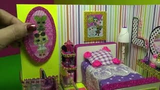 LOL miniature DIY dollhouse [upl. by Enilatan]