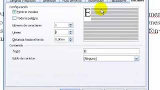 Videotutoriales de OpenOffice letras capitulares o iniciales [upl. by Adnilreb]