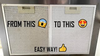 How to clean kitchen extractor fan filter EASY NO FUSS and NO MESS NO scrubbing and NO boiling [upl. by Sidoney344]