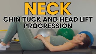 Neck Chin tuck and head lift progression [upl. by Nirhtak]