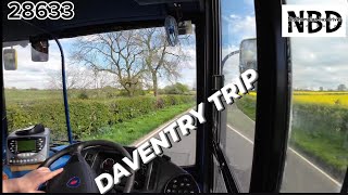 Daventry d3 stagecoach bus 28633 Weedon Nether heyford Flore Dodford small village roads [upl. by Aicatsan]