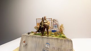 building postapocalyptic diorama 135 Master Box [upl. by Llerdnad789]