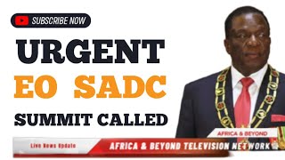 Mnangagwa CALLS for URGENT Extra Ordinary SADC Summit [upl. by Nainatrad]