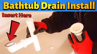 Bathtub Drain Installation  Step By Step Instructions [upl. by Rekcut529]