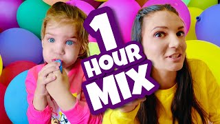 Balloon Popping Party and Blow To Pop Balloons 1 HOUR MIX [upl. by Dnilasor83]